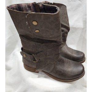 Corky's Womens Crow Boot Duo Height Distressed Biker Casual Size 9